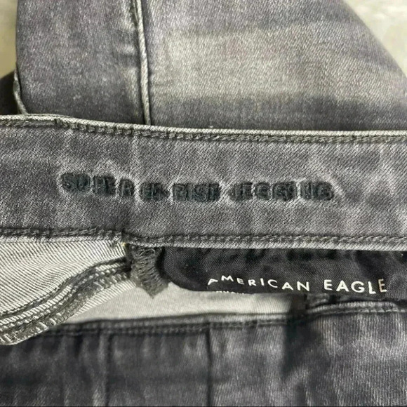 American Eagle Super High Rise Jeggings Jeans Skinny in Gray Size 2 Jeans - Picture 6 of 11